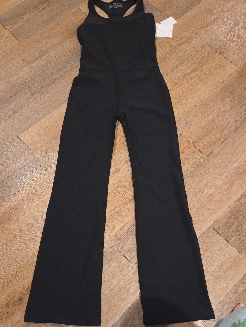 Beyond Yoga Black Wide-Leg Racerback Jumpsuit